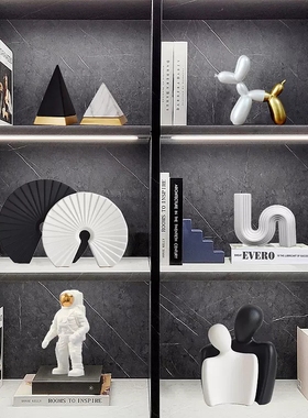 北欧简约现代创意抽象人物雕塑室客厅电视柜软装饰品