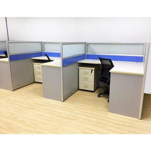 北京公家具4人位拐角职员公桌员工位公室桌椅组合l型公桌