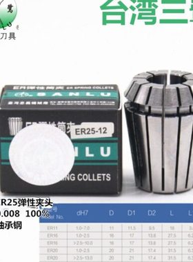 台湾三鹭ER32弹性筒夹3A高精度0.003雕刻机3μ夹头AAA16 11 20 2