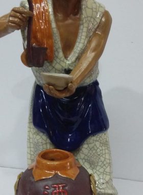 卖酒佬 陶瓷工艺品摆件 茶馆茶楼摆设 家居装饰开业礼品石湾公仔