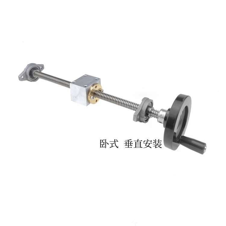 T型丝杆T12手摇丝杆不锈钢3D打印机丝杠梯形螺纹螺母套装直径12MM