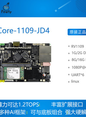 Core-1109-JD4 RV1109核心板 开发板 机器视觉 人工智能 人脸识别