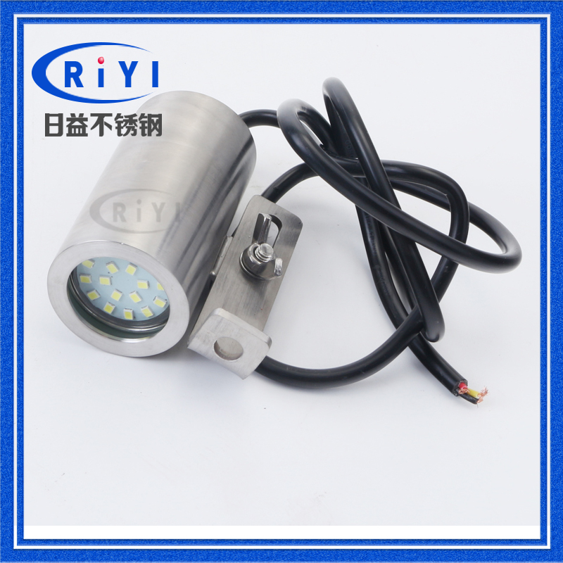 304不锈钢卫生级法兰视镜LED照射灯罐用设备防爆支架接线射灯观察