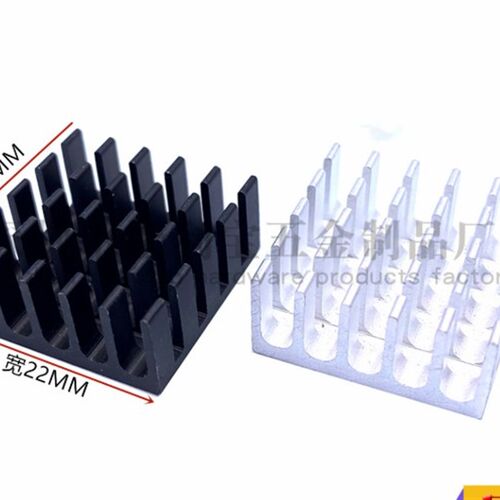 散热片 22*22*10MM 破槽 银色/黑色/金色 优质散热器 路由CPU等用
