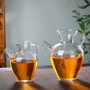 耐热玻璃茶壶执壶高硼硅家用果汁壶G透明玻璃壶温酒器ins花瓶 日式