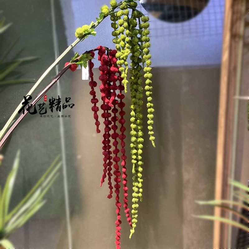 仿真吊米垂吊植物情人泪鸡冠佛珠吊兰悬挂软装花艺装饰品造景
