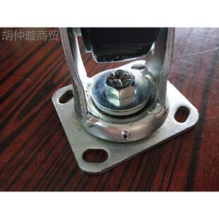 万正品 环球脚轮总球4寸EUC环色重型黑超级聚脂向轮