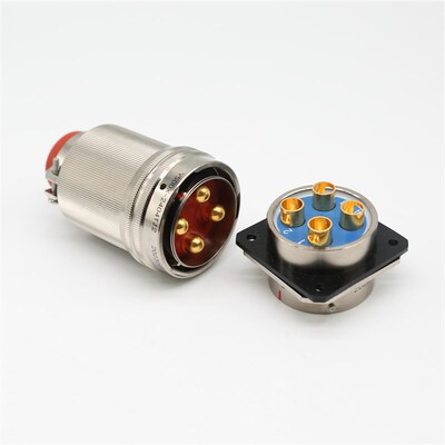4芯大电流 航空插头座 Y50DX-2404TJ2/Y50DX-2404ZK10 圆形连接器