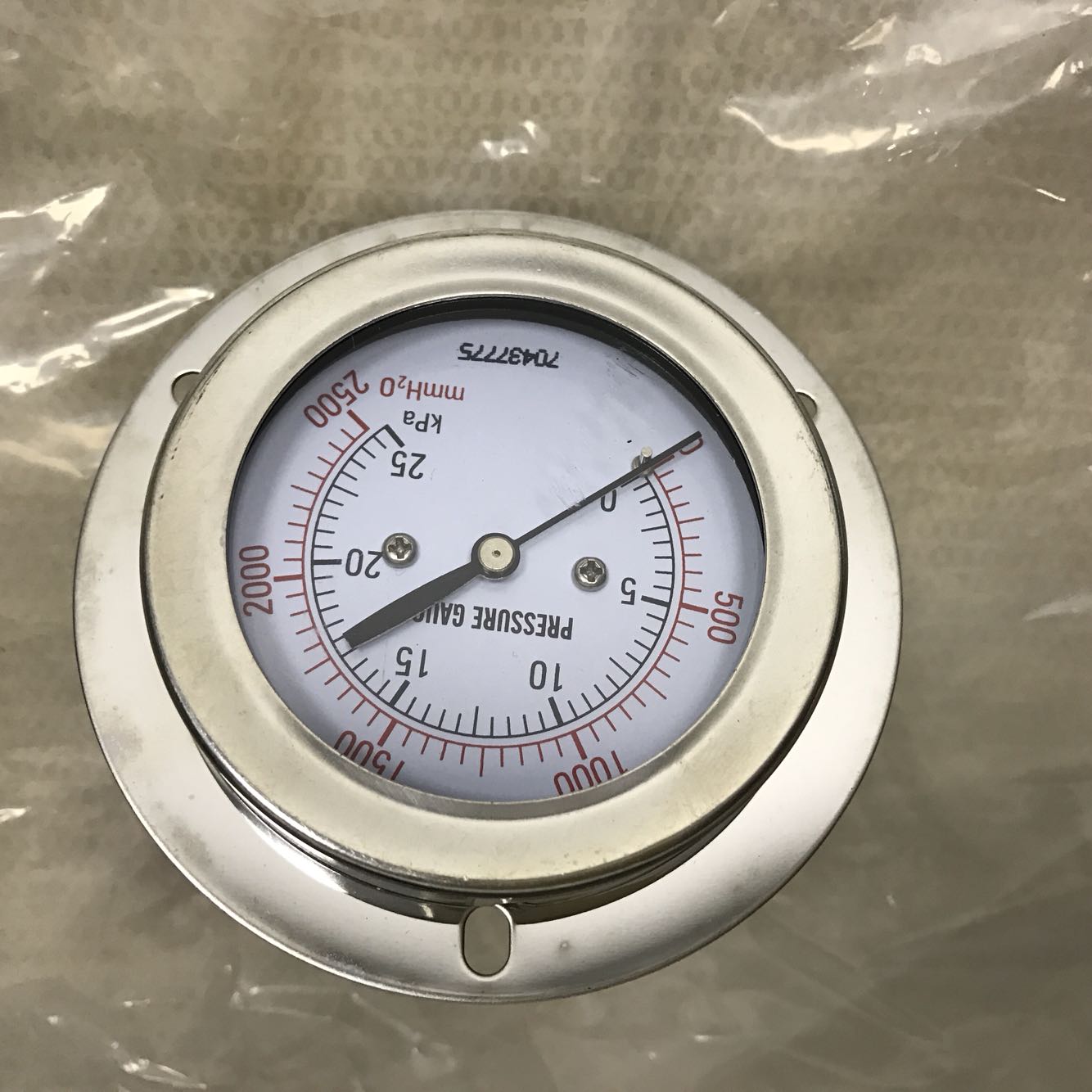 Pressure gauge 0-25kpa 0-2500mmh2o ye-60zt 直径65mm 膜盒表