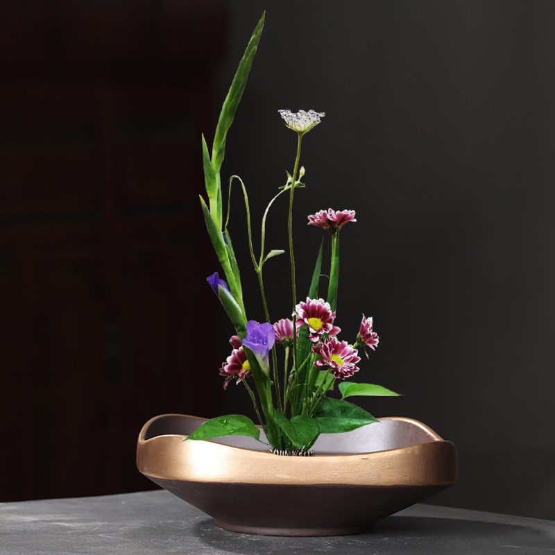 陶瓷紫砂花盆苔藓菖蒲盆器多肉植物古典剑山盆景盆榆树苔玉巴西木