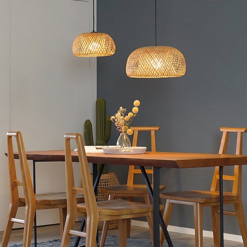 竹艺竹编轨道吊灯田园饭店火锅店民宿卧室阳台吊灯具,家装灯饰光源,轨道灯,淘宝优惠券,粉丝福利购,淘宝优惠卷