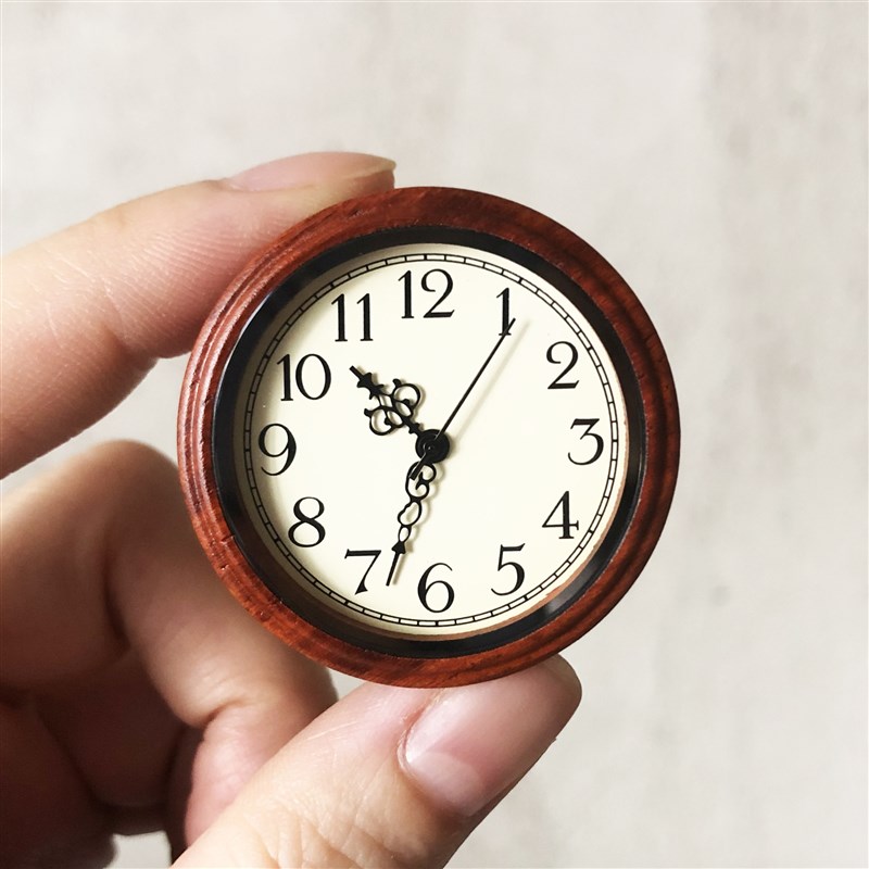 6分12分BJD娃娃屋微缩迷你钟表挂钟模型场景配件道具可动电子钟