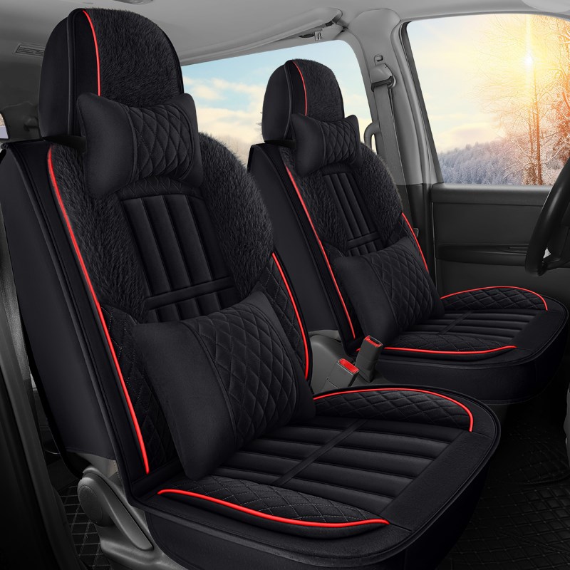 冬季毛绒五菱宏光s/v之光荣光v座套双排小卡全包7座面包车座椅套