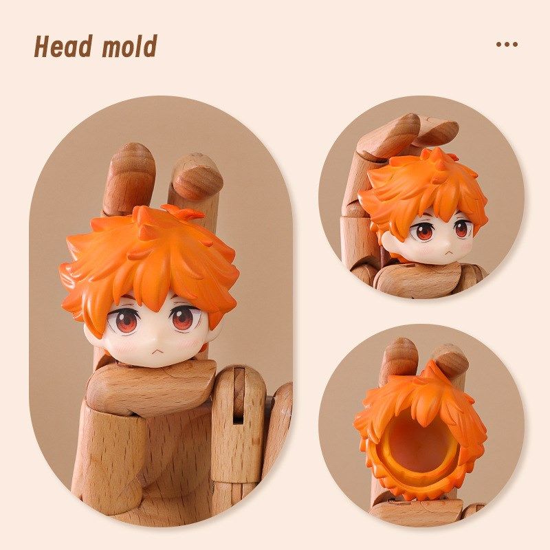 新款热门ob11娃头 日向头壳 gsc粘土人头发  gsc头发通用可拆头壳