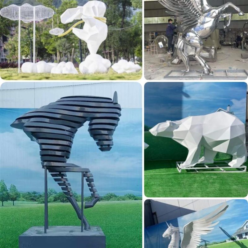 大型不锈钢城市广场水景雕塑户外商场金属抽象造型景观艺术摆件