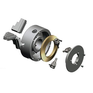 环球卡盘三爪 50 250自定心卡盘卡爪联动车床卡盘气动卡盘回转器