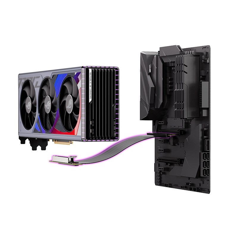 显卡延长线PCIE4.0转接线X16转16x台式电脑横竖装转向线