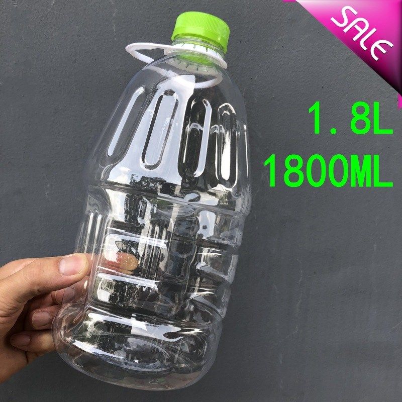 加厚酒桶透明塑料油瓶2斤装油壶1L1.8L花生油瓶食用PET油桶密封瓶