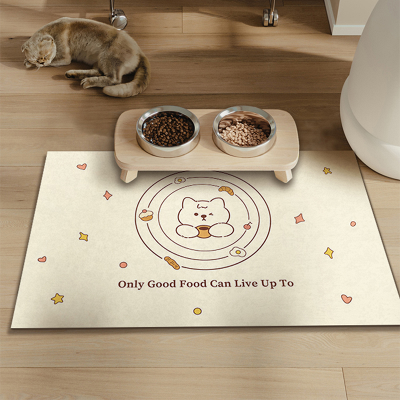 现代简约宠物餐垫狗狗猫咪饭吃饭饭盆地垫狗窝猫窝围栏吸水防滑垫