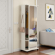 穿衣镜全身落地镜简约现代家用客厅卧室试衣镜旋转收纳柜立体镜子