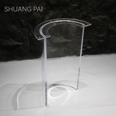 亚克力桌腿定制透明圆弧桌脚餐桌支架茶几岩板支撑腿多渐变色加工