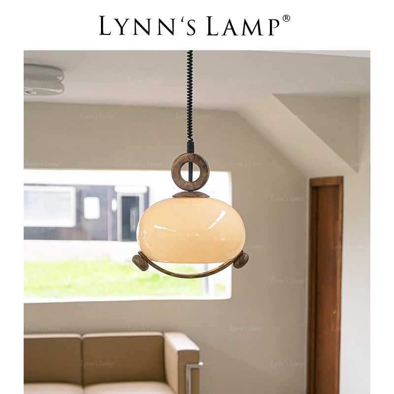 Lnn立意 中古蘑菇吊灯 吧台复古实木书房卧室伸缩法式灯具,家装灯饰光源,餐厅吊灯,淘宝优惠券,粉丝福利购,淘宝优惠卷
