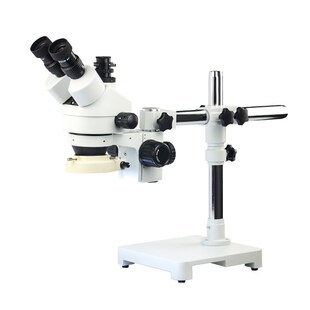 高品万向三目显微镜配长臂支架目视7倍体视79倍电子放大2倍旋转