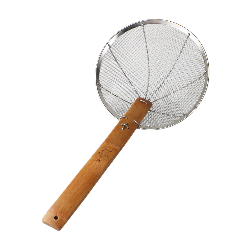 富杰细网大漏勺过滤网大号笊篱捞面漏网不锈钢捞勺滤网超细商用