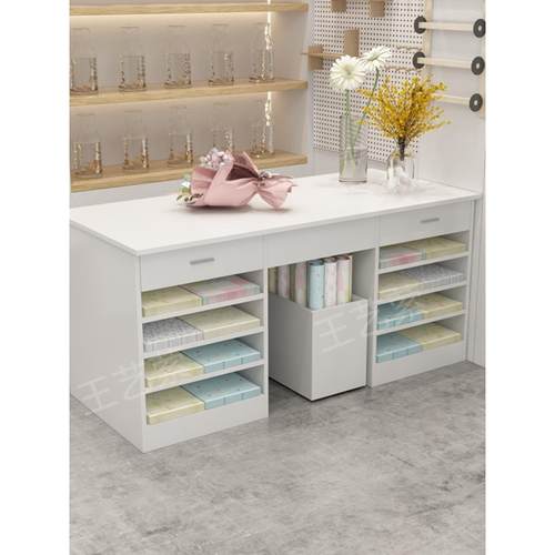 多功能手术台插花展示台包装纸收纳柜花店花架抽屉式工作台