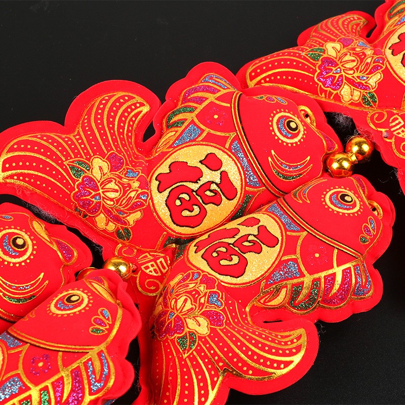 新年装饰挂件红辣椒串春节室内布置元旦过年挂件中国结客厅布置