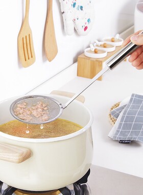不锈钢家用小漏勺豆浆过滤网 超细捞油渣滤油网筛厨房用漏网笊篱