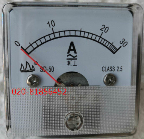 交流电流表SD50-15A SD50-20A SD50-30A SD-50 CLASS 2.5