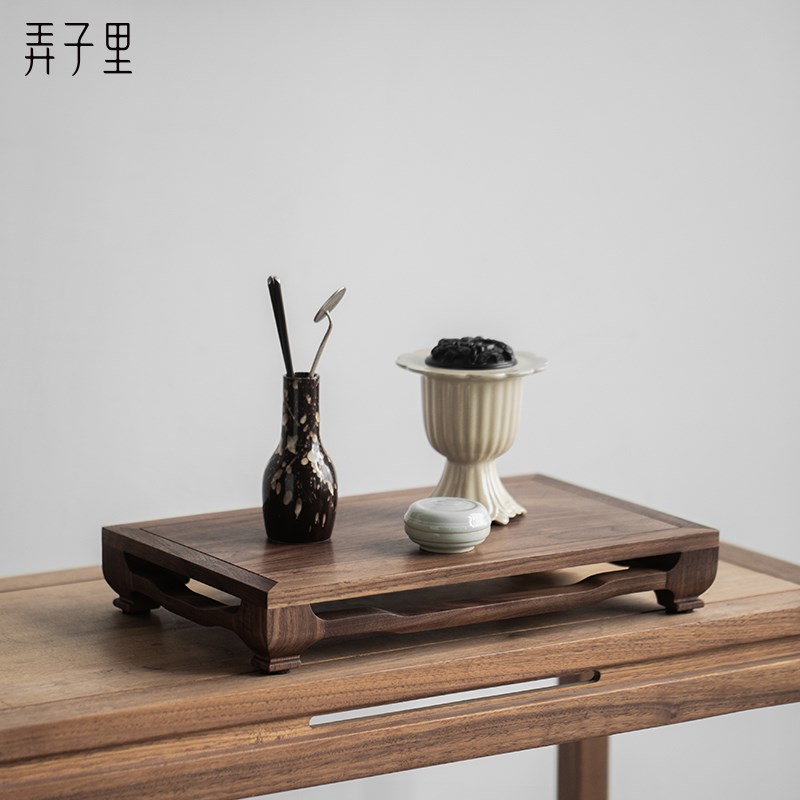 弄子里 北美黑胡桃木实木茶台/香篆台(可搭配炉瓶三事)茶配件图片