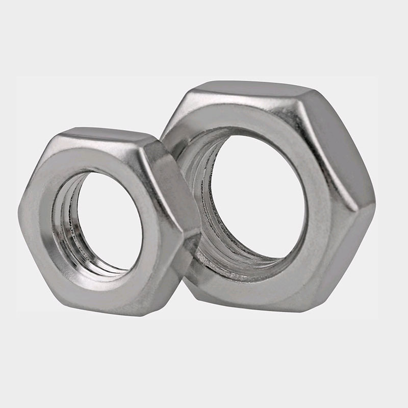 304不锈钢细牙六角薄螺母 幼牙螺帽M8M10*1M12m14M16M18M60*1.5*3