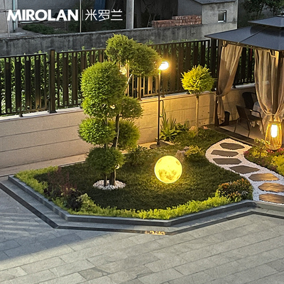 花园布置庭院阳台休闲区布置太阳能灯户外庭院灯院子造景落地灯