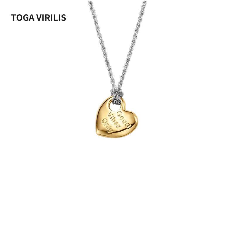TOGAVIRILIS爱心项链毛衣链礼物