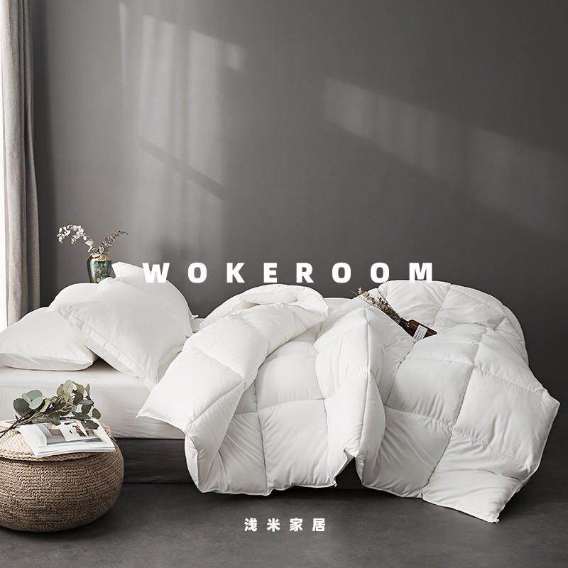 白色春秋被子 羽丝棉被芯蓬松单人被褥 1.5m绗缝固定冬被双人2m床