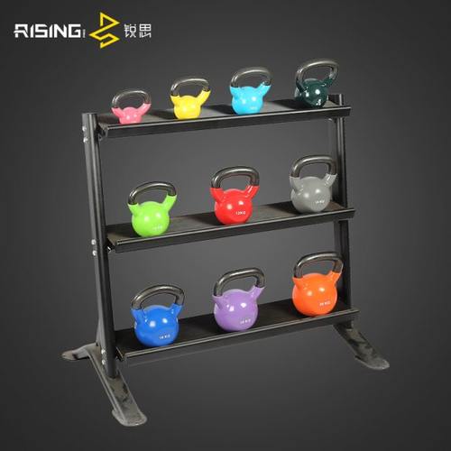 锐思浸塑壶铃健身男哑铃竞技提壶哑铃女练臂肌2-20kg健身器材家用