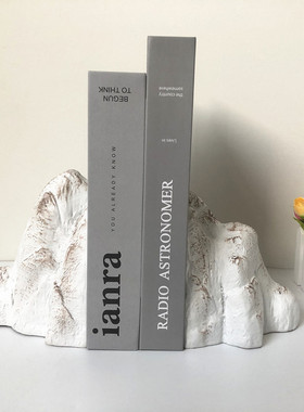 树脂工艺品中式云山书档摆件 桌面办公室欧式家居创意书靠设计师