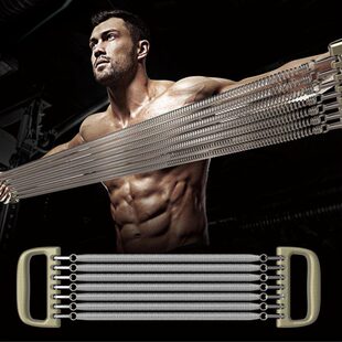 金属弹簧拉力器100kg锻炼胸肌扩胸拉力绳力量训练健身器材扩胸器