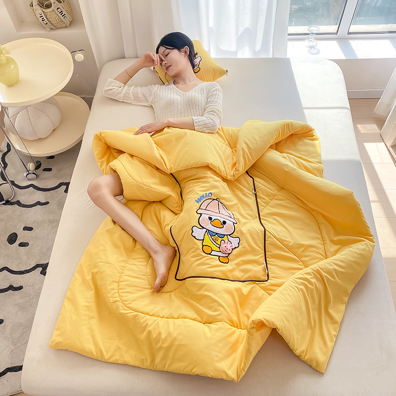 可折叠空调被抱枕被子两用汽车靠枕多功能午休车用T枕头毯子二合