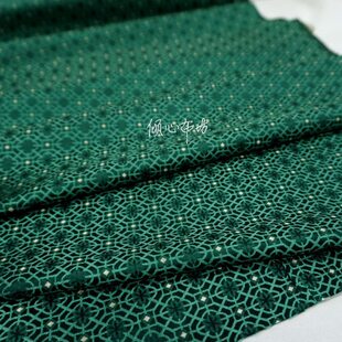 优质深绿墨绿色什锦花纹底纹锦缎布料中国式丝绸古香缎子云锦面料
