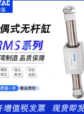 亚德客磁耦式无杆气缸RMS10/16/20/25/32/40/50/63X100X200X500LB