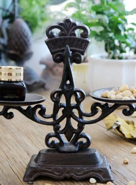 格嘉睿尔铸铁摆件天枰家居摆件装饰品复古老式庭院别墅摆设