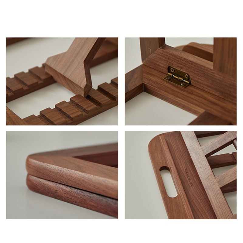 喜多树笔记本电脑支架托架可移动床上用懒人桌迷你增高桌面实木散