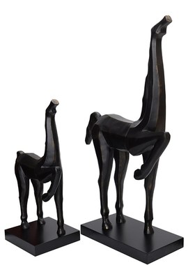 树脂工艺品 抽象母子马装饰品桌面现代简约创意家居饰品客厅摆件