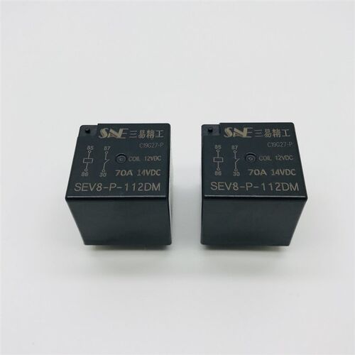 SEV8-P-112/124DM一组常开4脚焊脚70A14VDC三易精工汽车继电器