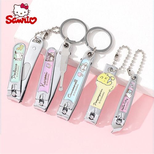 Sanrio三丽鸥指甲钳女生可爱酷洛米玉桂狗指甲刀平口斜口修甲工具