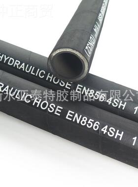 EN 8654SH地铁盾构机四YVT层钢丝缠绕黑色布纹液面橡胶 管压油管