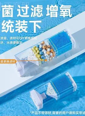 e合RPNe鱼系缸过滤统过滤器循环三一y内置小型鱼马桶吸便制氧一体